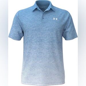Mens Blue Under Armour Playoff Polo